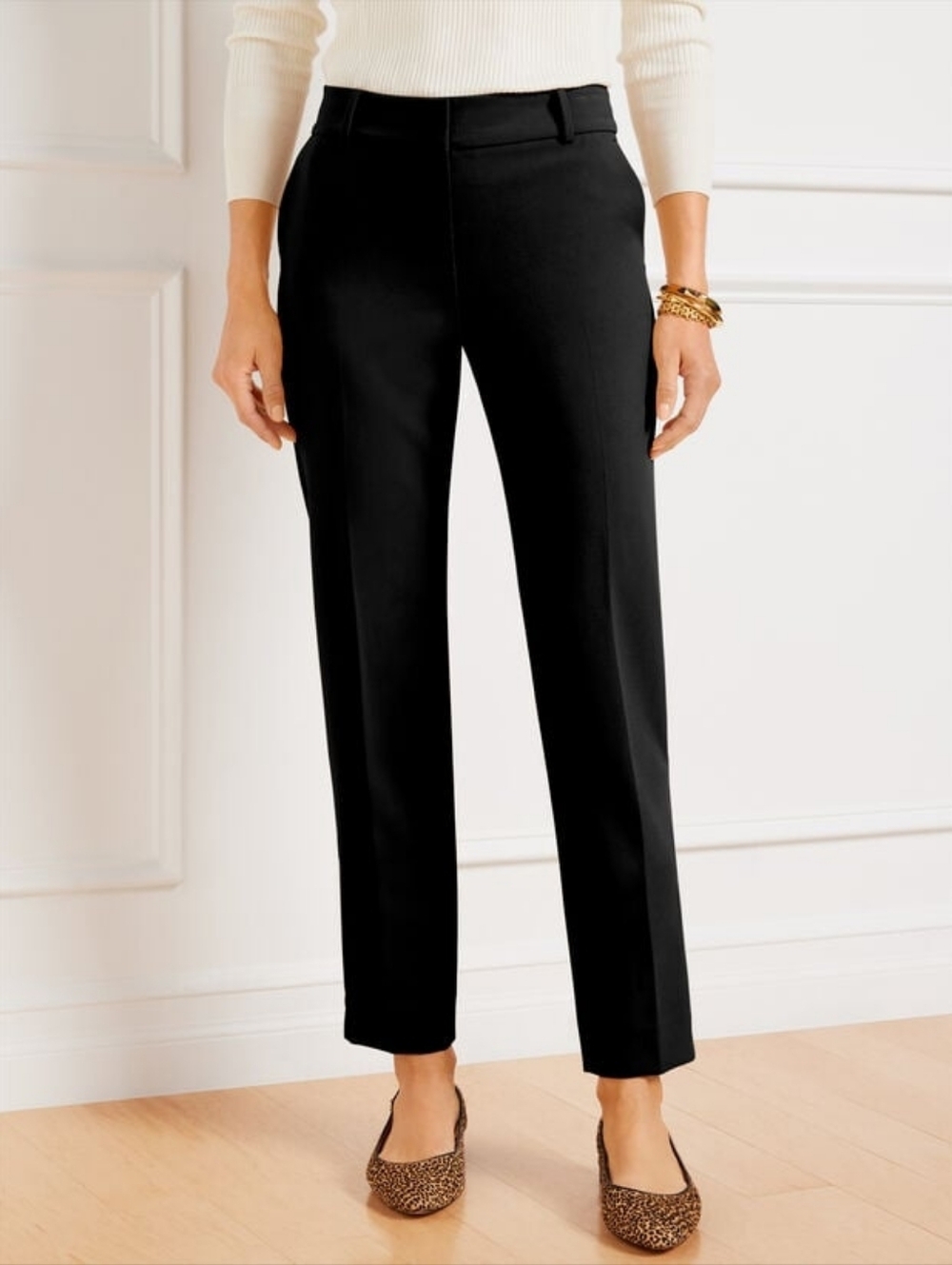 14 Talbots Black Hampshire Ankle Pants